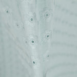 Popelín Bordado Floral Verde Menta - Ribes y Casals