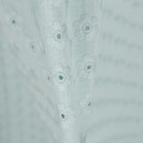 Popelín Bordado Floral Verde Menta - Ribes y Casals