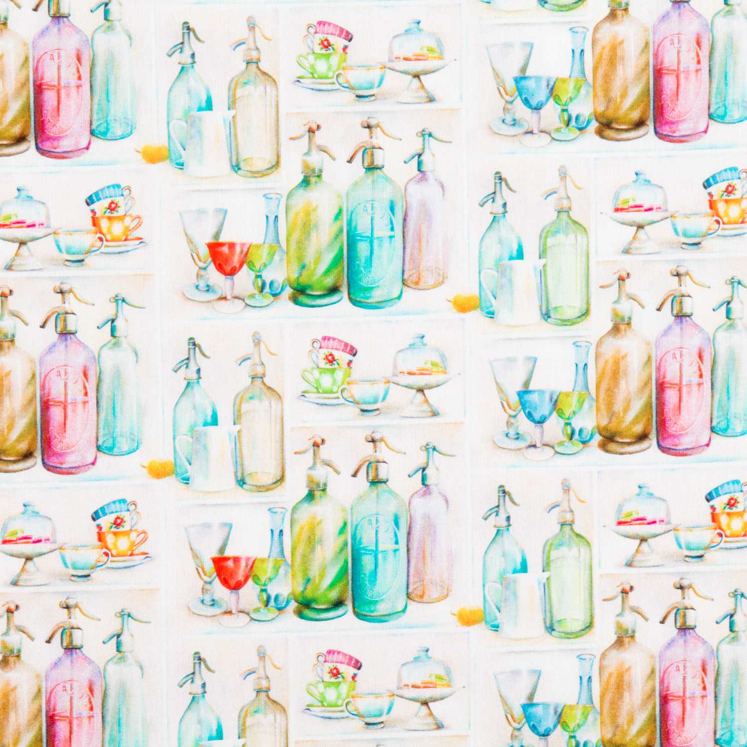 Popelín Botellas Multicolor - Ribes y Casals