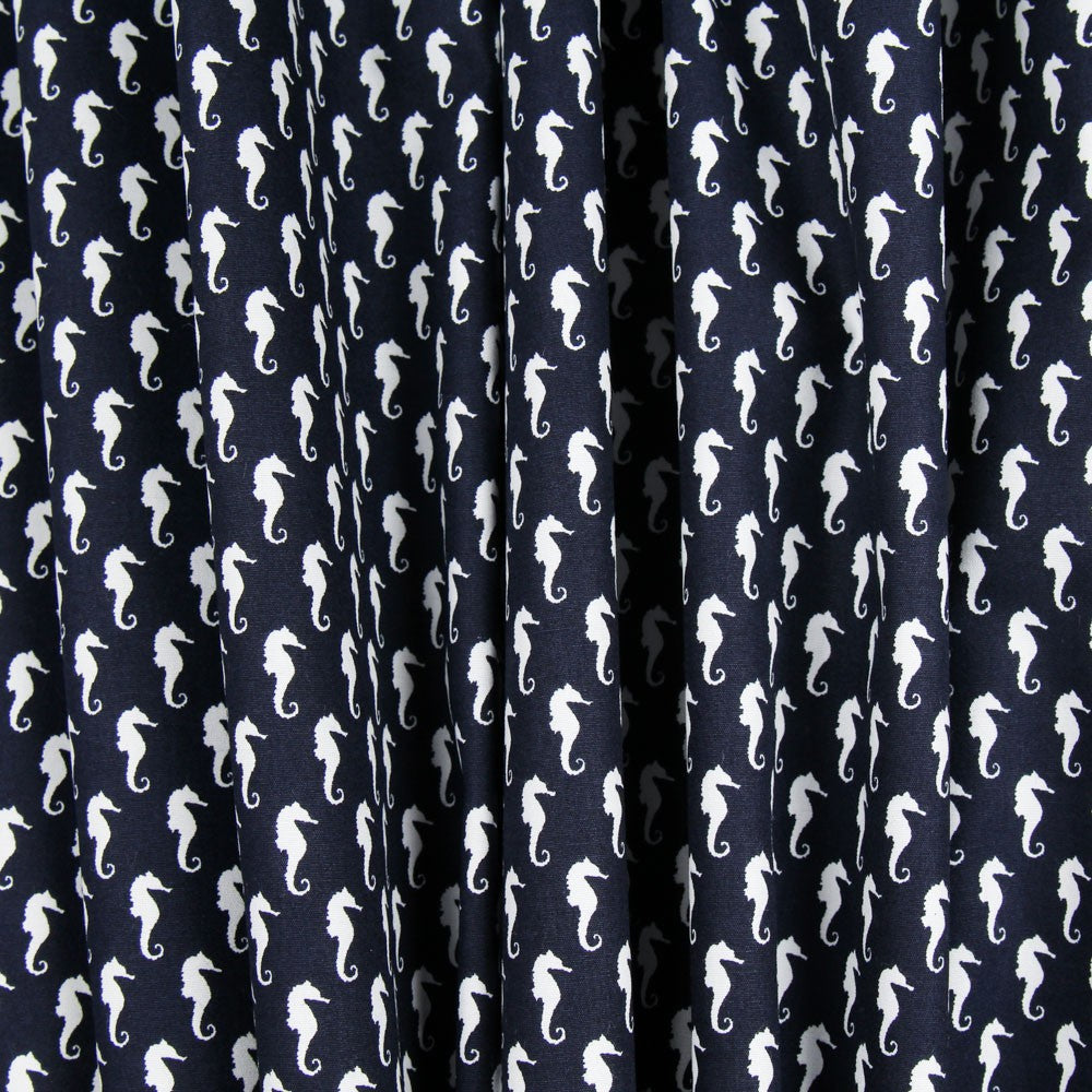 Popelín Caballito Azul Marino - Ribes y Casals