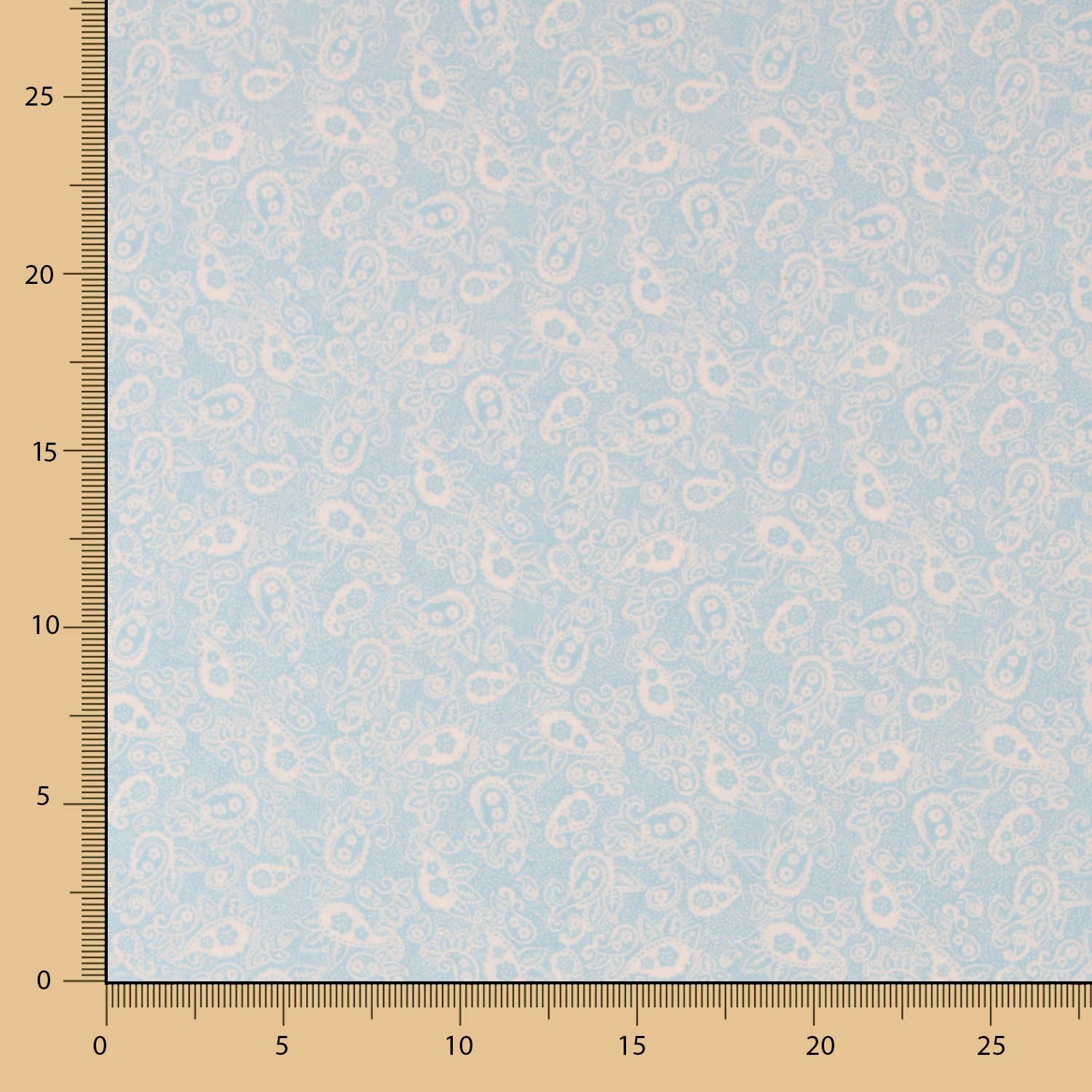 Popelín Cachemir Celeste - Ribes y Casals