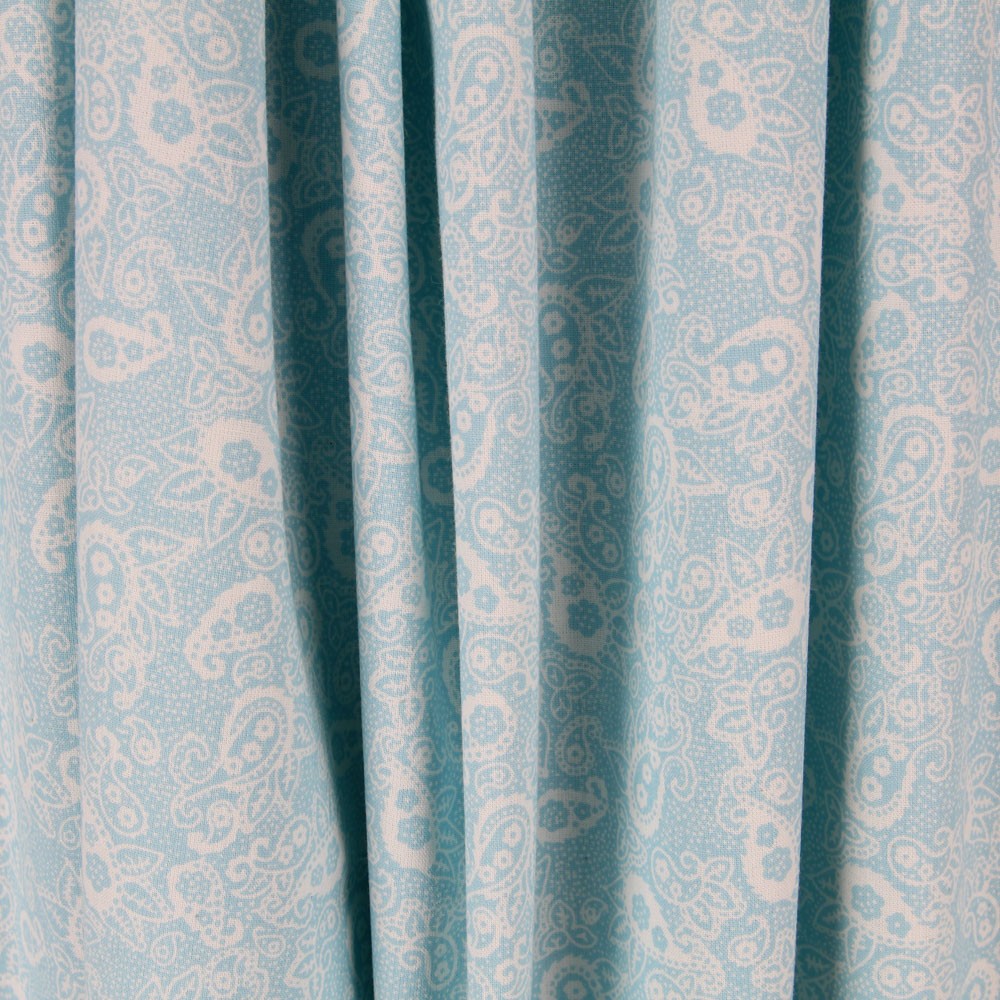 Popelín Cachemir Celeste - Ribes y Casals