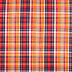Popelín Camisa Algodón Naranja Azul - Ribes y Casals