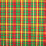 Popelín Camisa Algodón Verde Rojo - Ribes y Casals