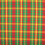 Popelín Camisa Algodón Verde Rojo - Ribes y Casals