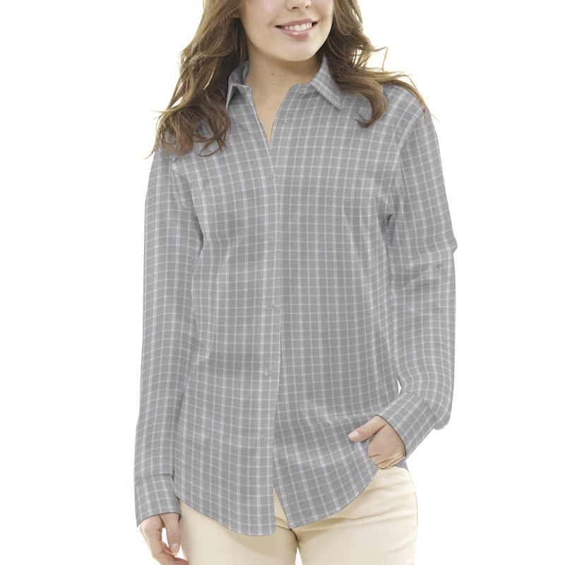 Popelín Camisa Cuadros Gris - Ribes y Casals