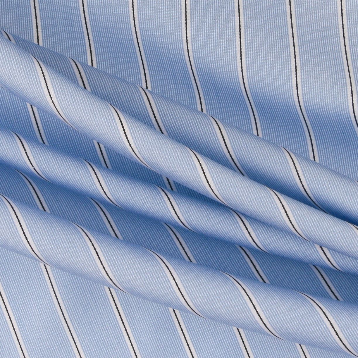 Popelín Camisa Multiraya Azul - Ribes y Casals