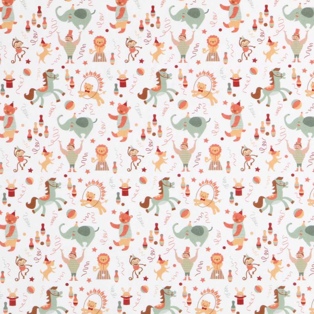 Popelín Circus Blanco - Ribes y Casals