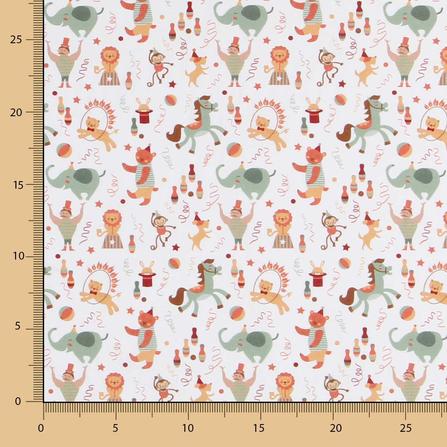 Popelín Circus Blanco - Ribes y Casals