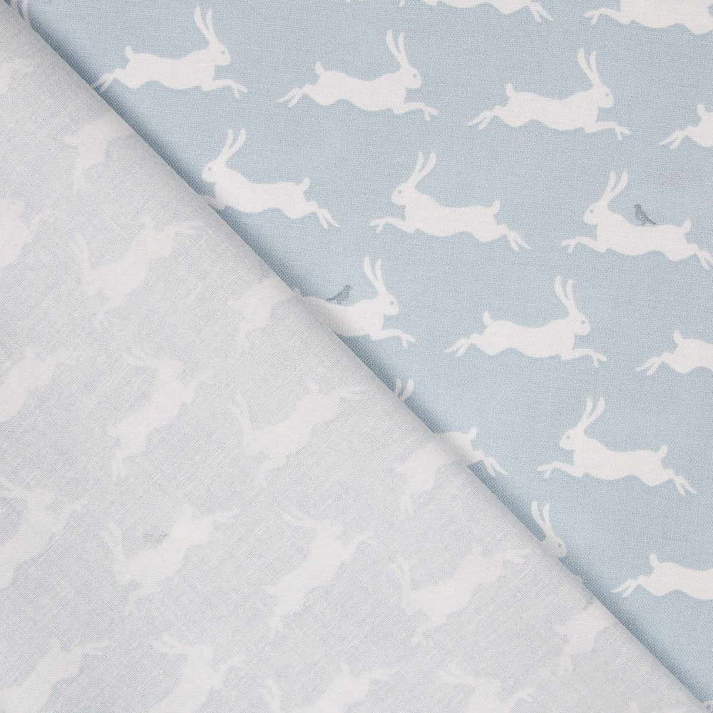 Popelín Conejos Azul - Ribes y Casals