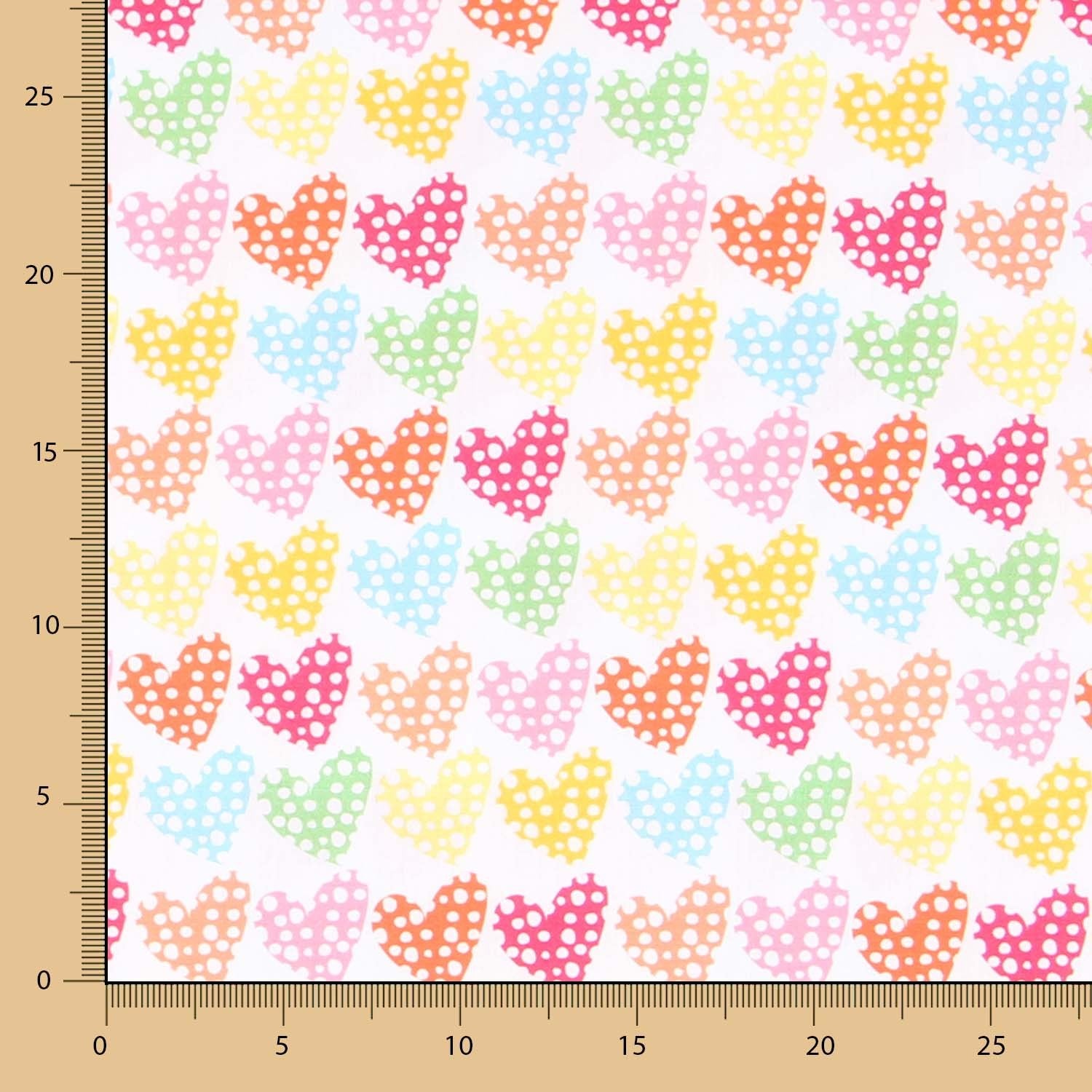 Popelín Corazones Multicolor - Ribes y Casals