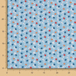 Popelín Crash Azul Celeste - Ribes y Casals