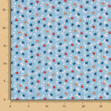 Popelín Crash Azul Celeste - Ribes y Casals