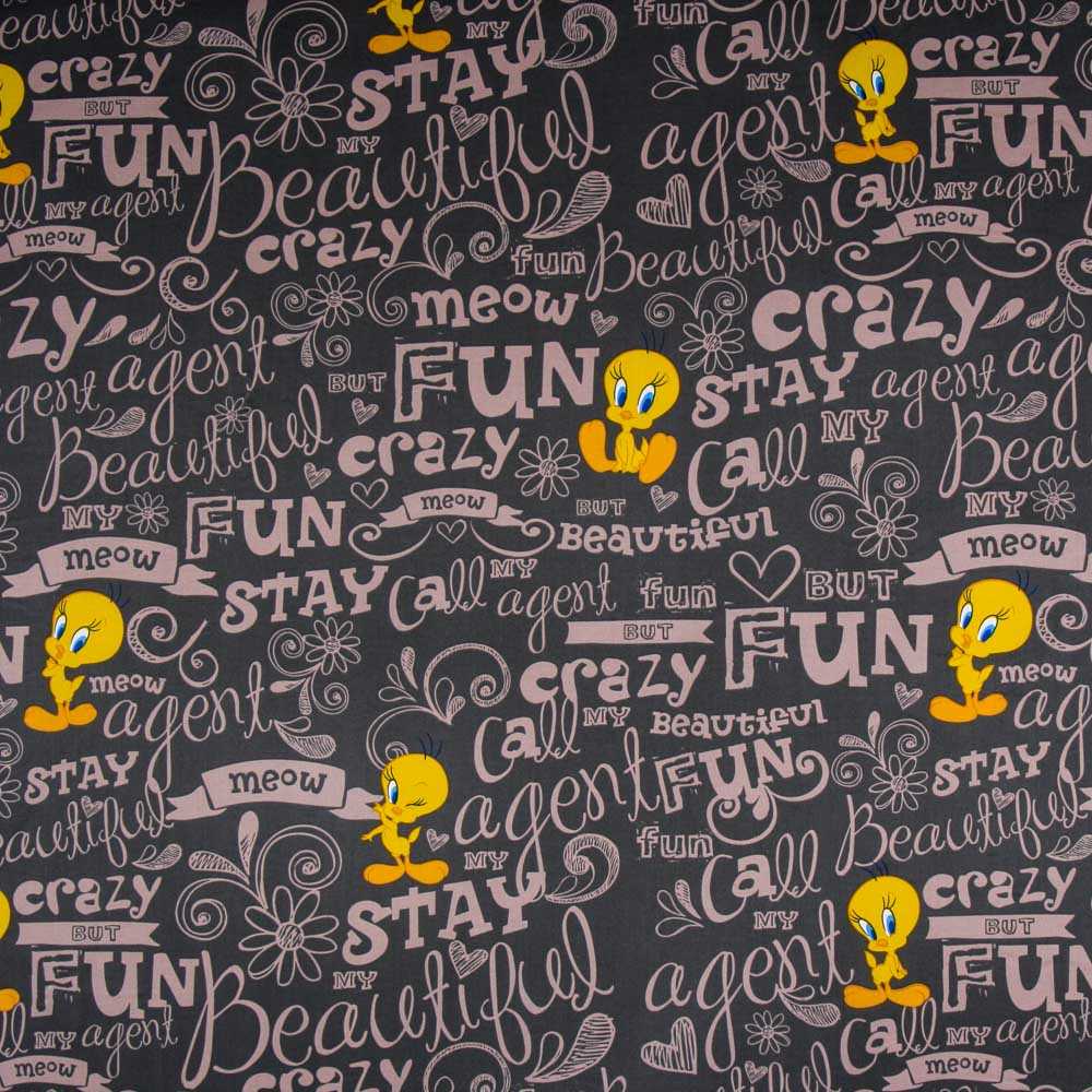 Popelín Crazy Tweety - Ribes y Casals