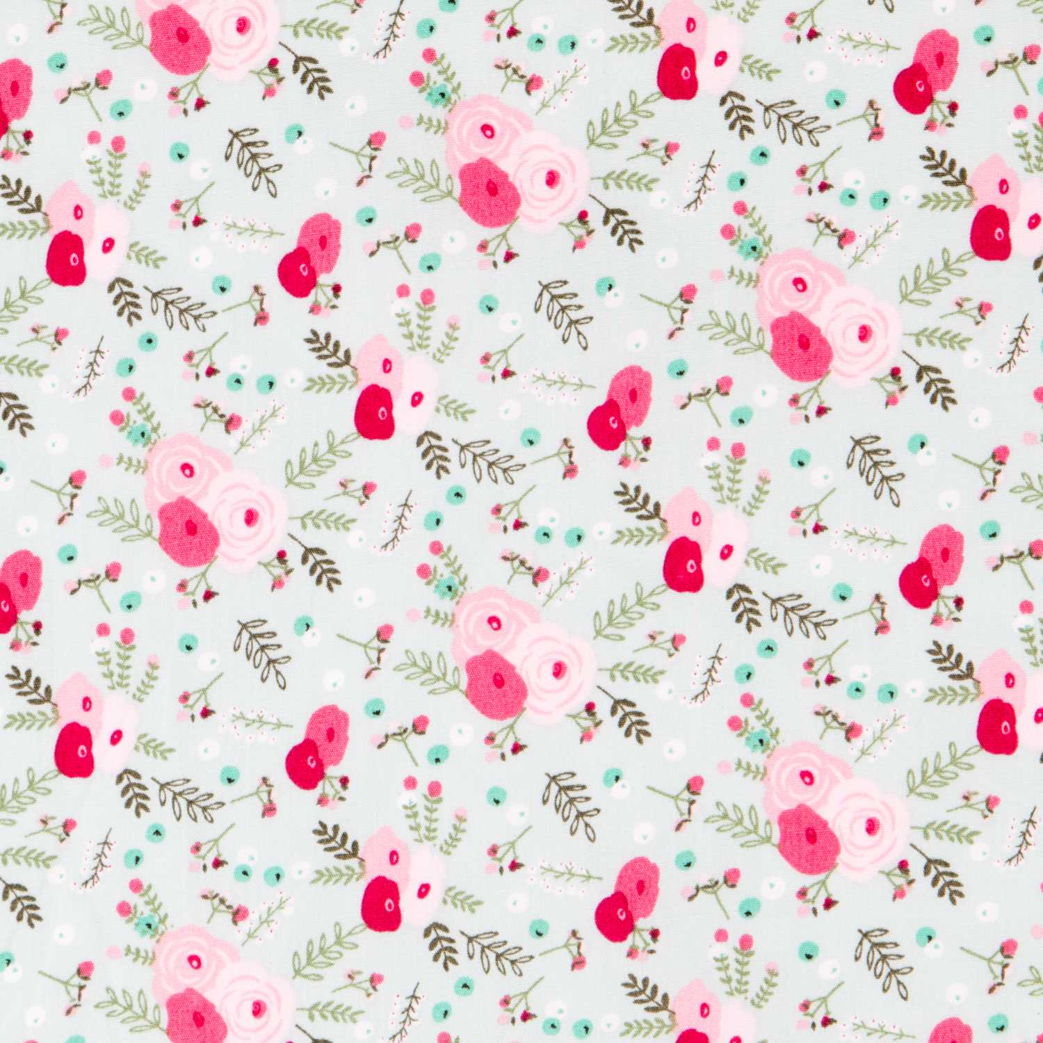 Popelín Cretona Verde Agua - Ribes y Casals