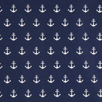Popelín de Algodón Anclas Navy - Ribes y Casals
