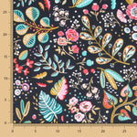 Popelín de Algodón Ancolie Negra - Ribes y Casals