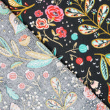 Popelín de Algodón Ancolie Negra - Ribes y Casals