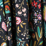 Popelín de Algodón Ancolie Negra - Ribes y Casals