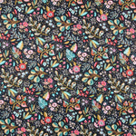 Popelín de Algodón Ancolie Negra - Ribes y Casals