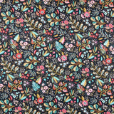 Popelín de Algodón Ancolie Negra - Ribes y Casals