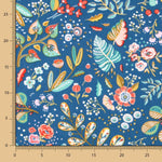 Popelín de Algodón Ancolie Petróleo - Ribes y Casals