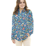 Popelín de Algodón Ancolie Petróleo - Ribes y Casals