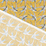 Popelín de Algodón Birds Ocre - Ribes y Casals