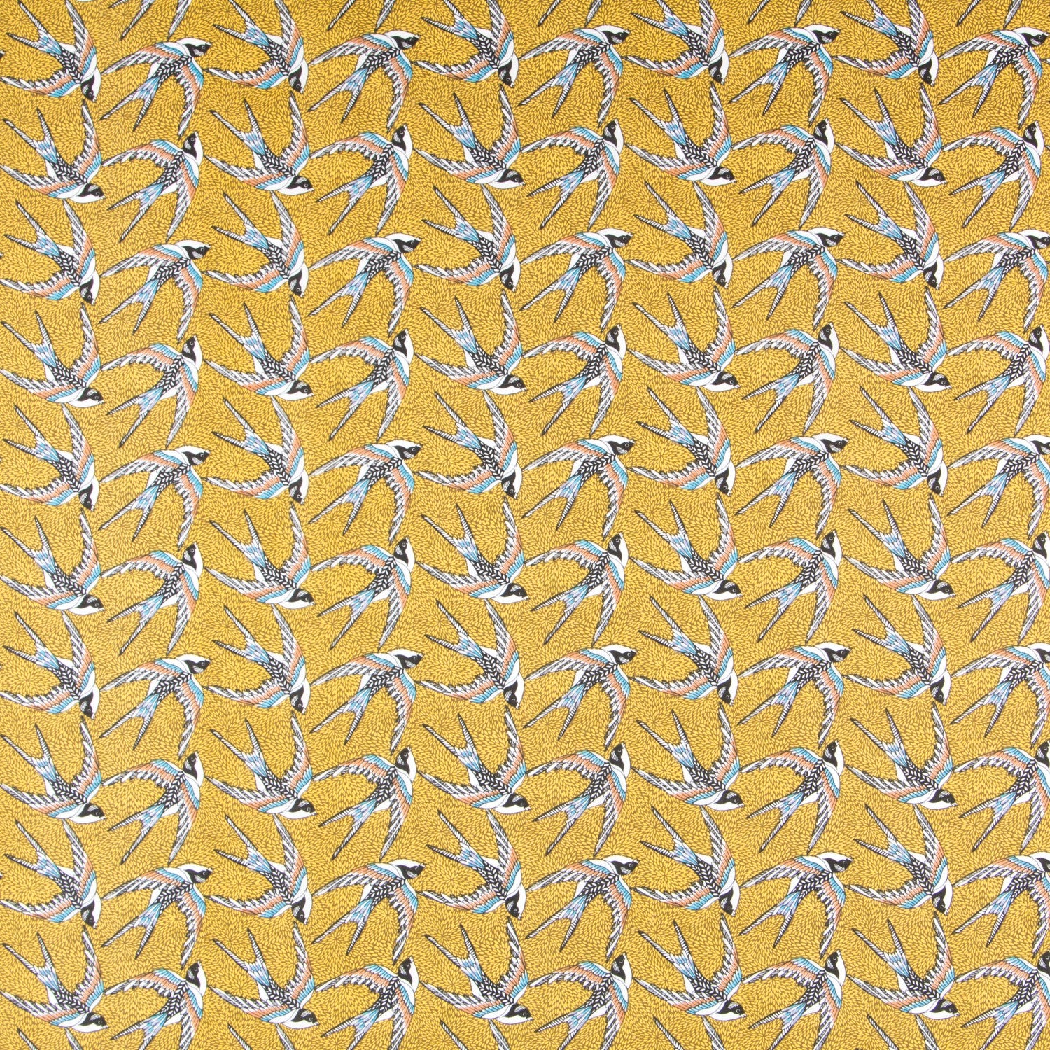 Popelín de Algodón Birds Ocre - Ribes y Casals