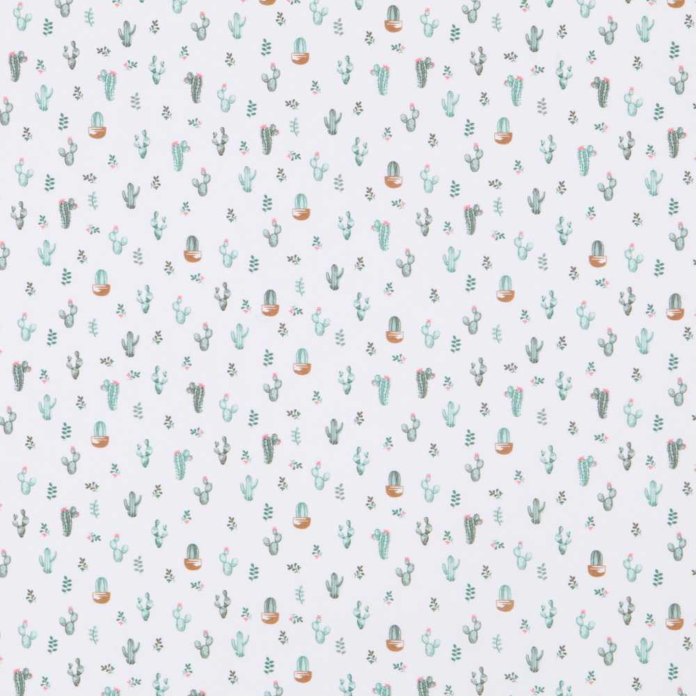 Popelín de Algodón Bonzais Blanca - Ribes y Casals