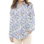 Popelín de Algodón Bouquet Azul - Ribes y Casals