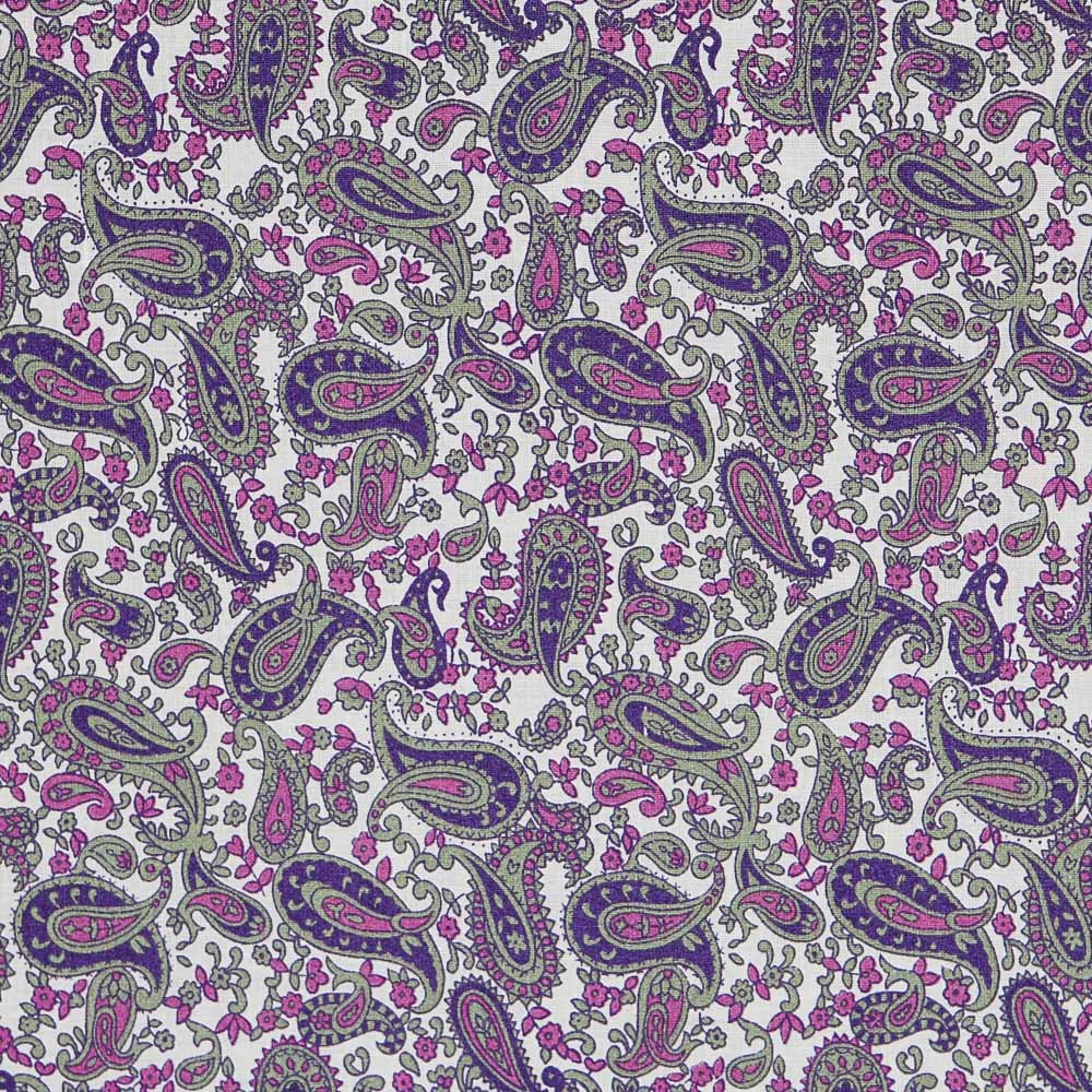 Popelín de Algodón Cachemir Morado - Ribes y Casals