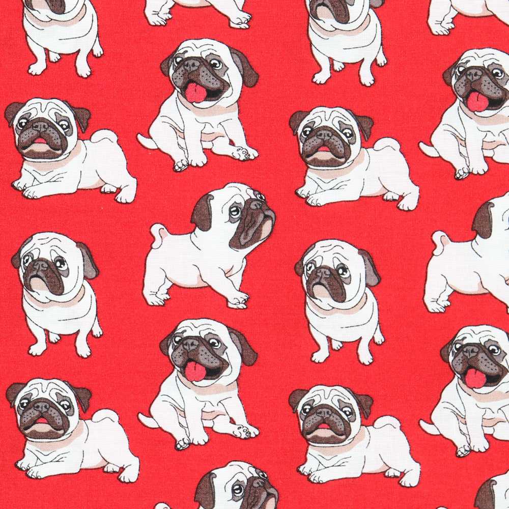 Popelín de Algodón Carlinos Roja - Ribes y Casals