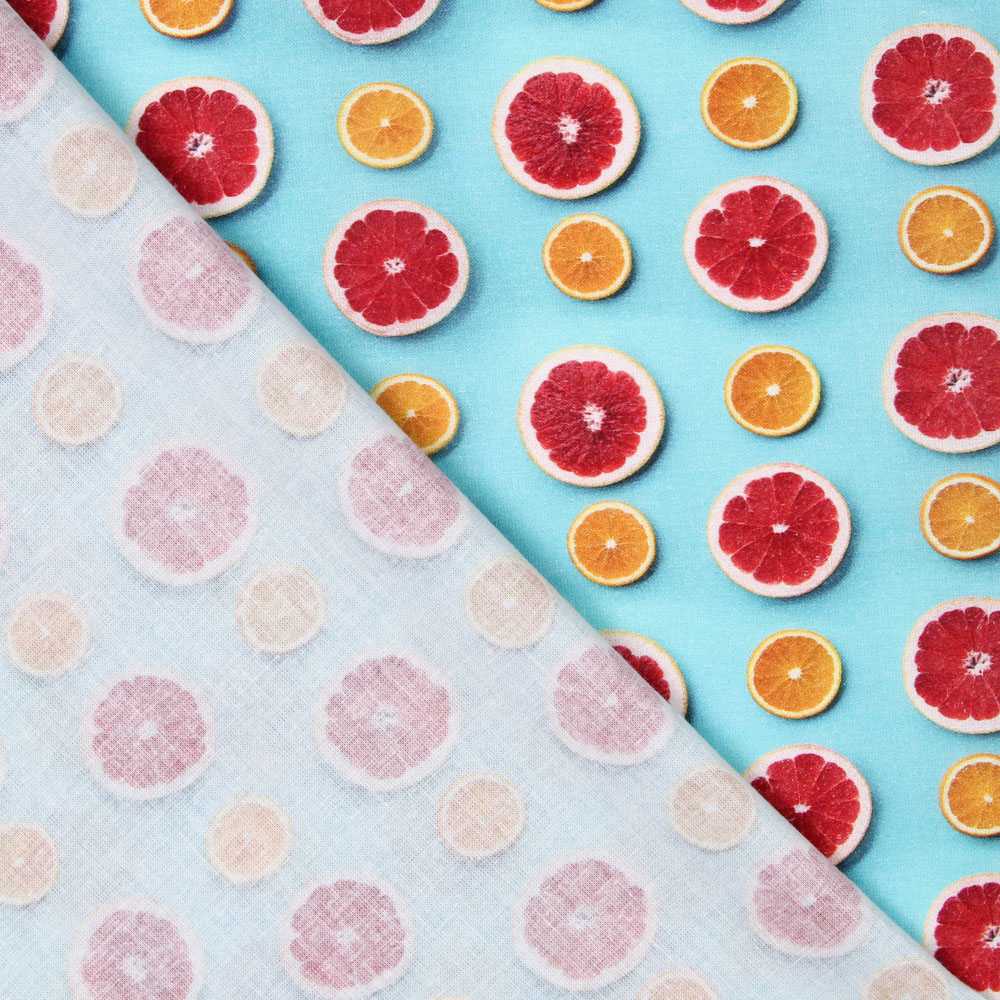 Popelín de Algodón Citric Turquesa - Ribes y Casals