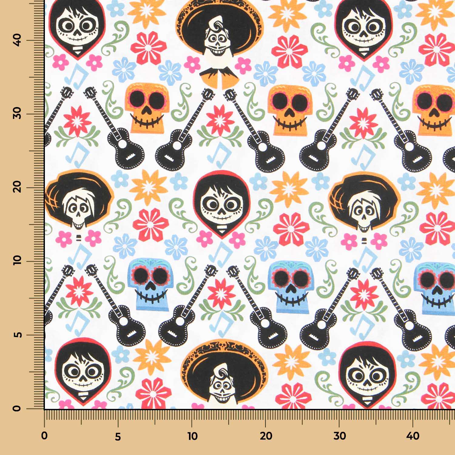 Popelín de Algodón Coco Guitars - Ribes y Casals