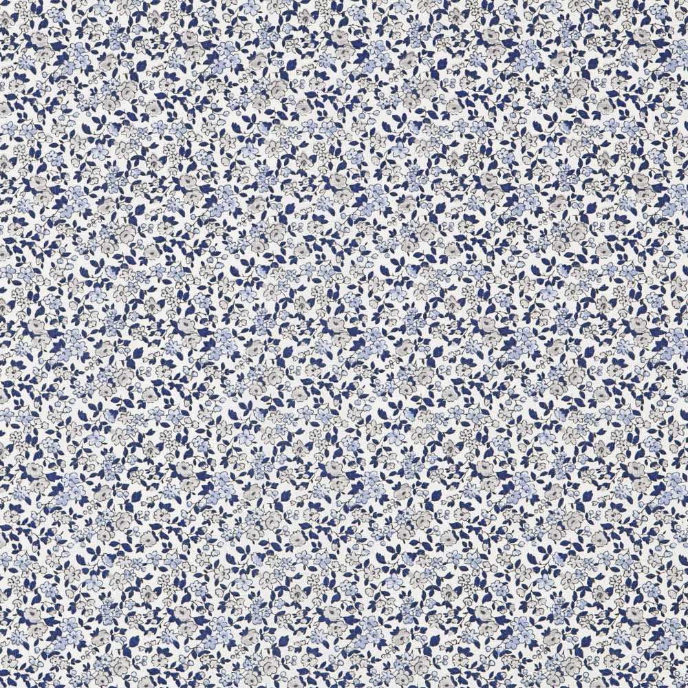 Popelín de Algodón Florecitas Azul - Ribes y Casals