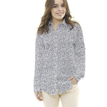 Popelín de Algodón Florecitas Azul - Ribes y Casals