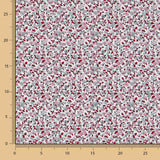 Popelín de Algodón Florecitas Rojo - Ribes y Casals