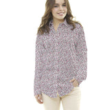 Popelín de Algodón Florecitas Rojo - Ribes y Casals