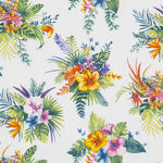 Popelín de Algodón Hibiscus Blanco - Ribes y Casals