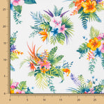 Popelín de Algodón Hibiscus Blanco - Ribes y Casals