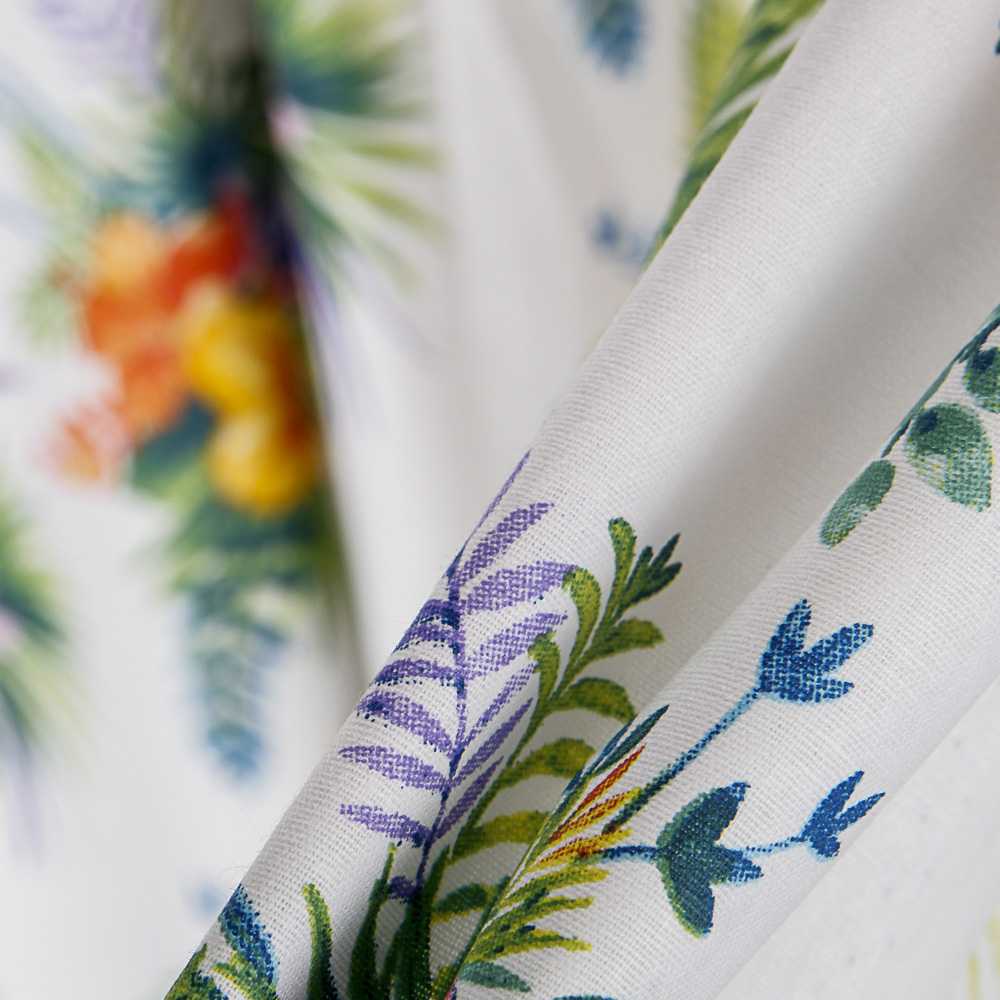 Popelín de Algodón Hibiscus Blanco - Ribes y Casals