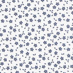 Popelín de Algodón Hojas Azul - Ribes y Casals