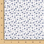 Popelín de Algodón Hojas Azul - Ribes y Casals