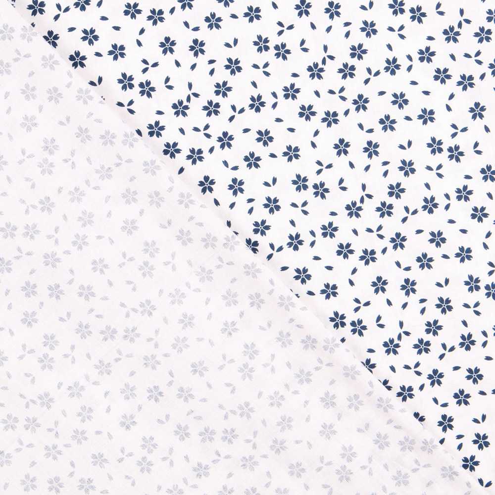 Popelín de Algodón Hojas Azul - Ribes y Casals