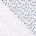 Popelín de Algodón Hojas Azul - Ribes y Casals