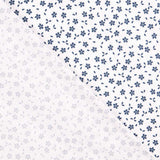 Popelín de Algodón Hojas Azul - Ribes y Casals