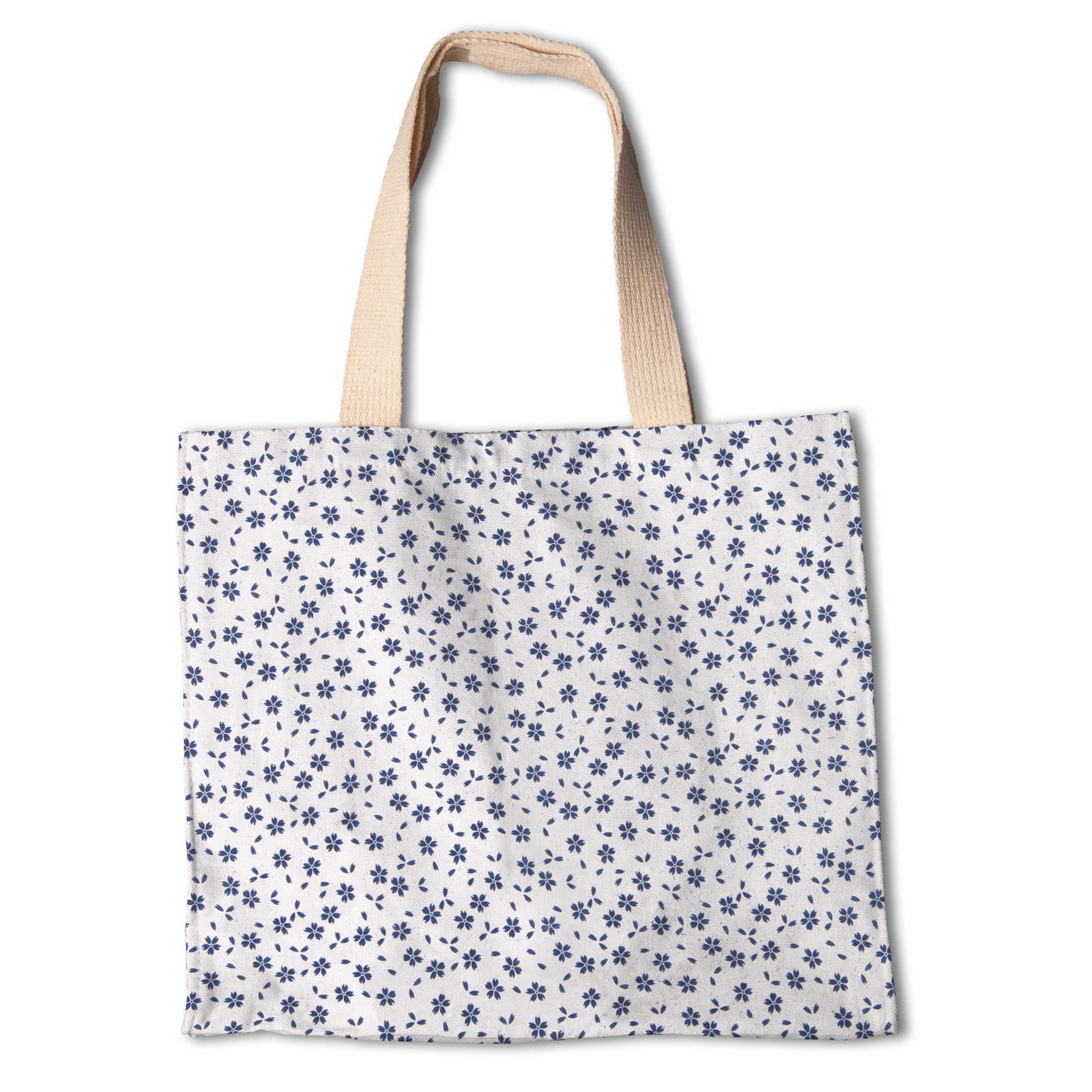 Popelín de Algodón Hojas Azul - Ribes y Casals