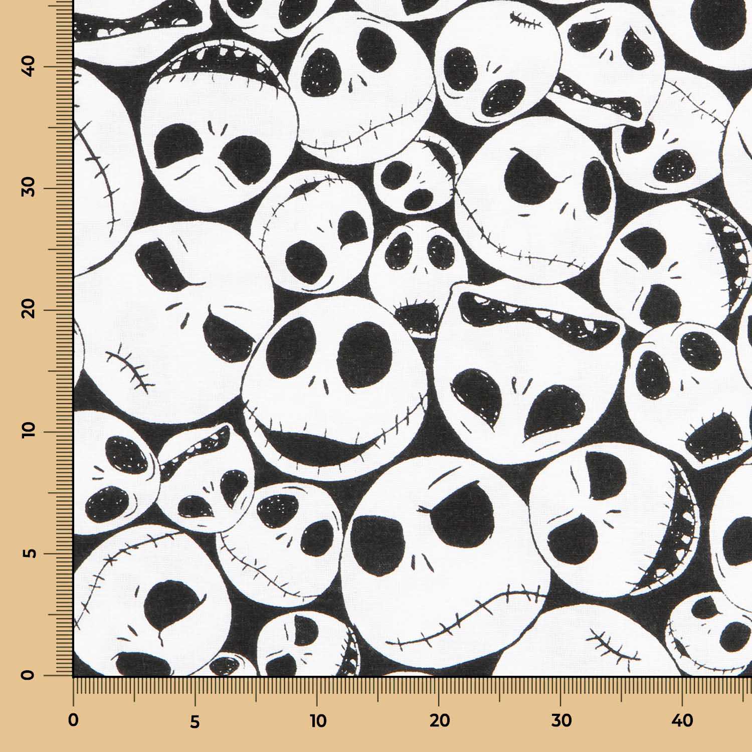 Popelín de Algodón Jack Skeleton - Ribes y Casals