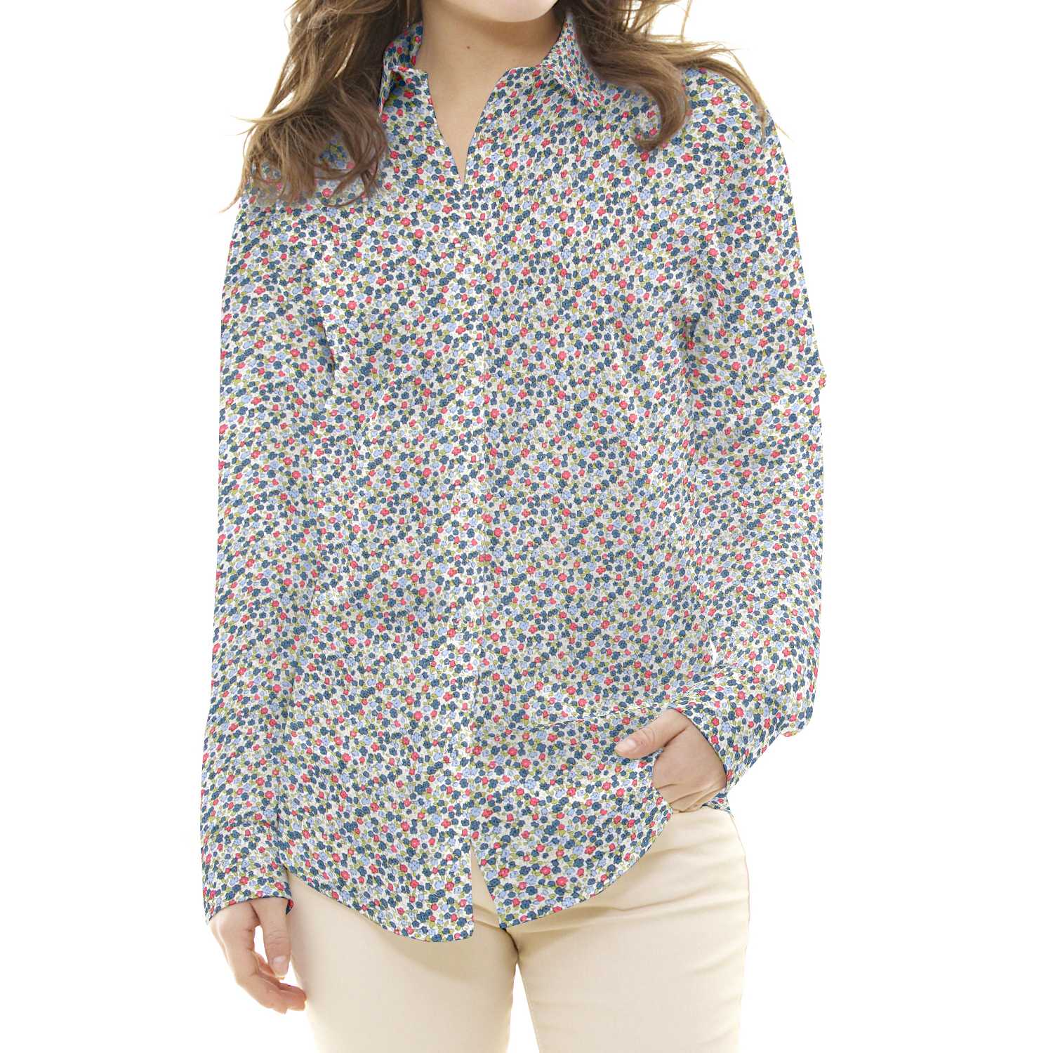 Popelín de Algodón Liberty Rojo - Ribes y Casals